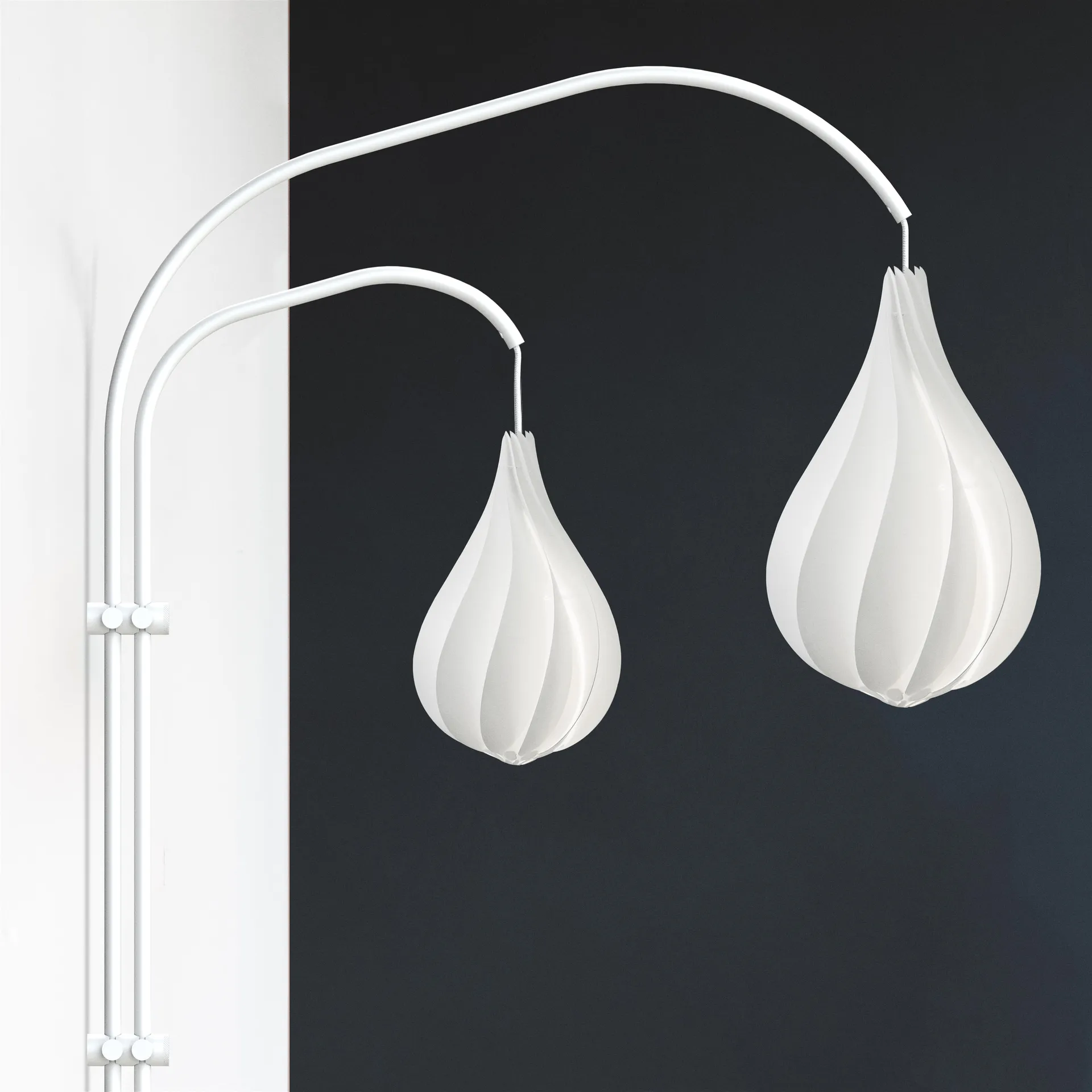 Willow double wall hanger for lamp, white Umage