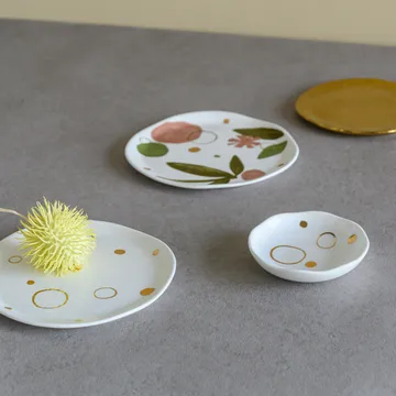 Good Morning saucer 10x10.5 cm gold - circle gold - URBAN NATURE CULTURE