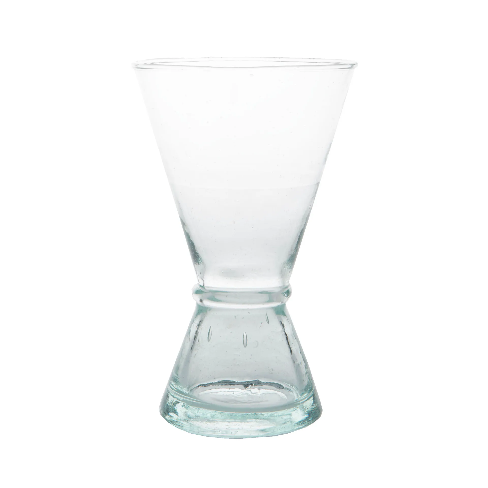 Wine glass recycled glass medium, Clear-green URBAN NATURE CULTURE