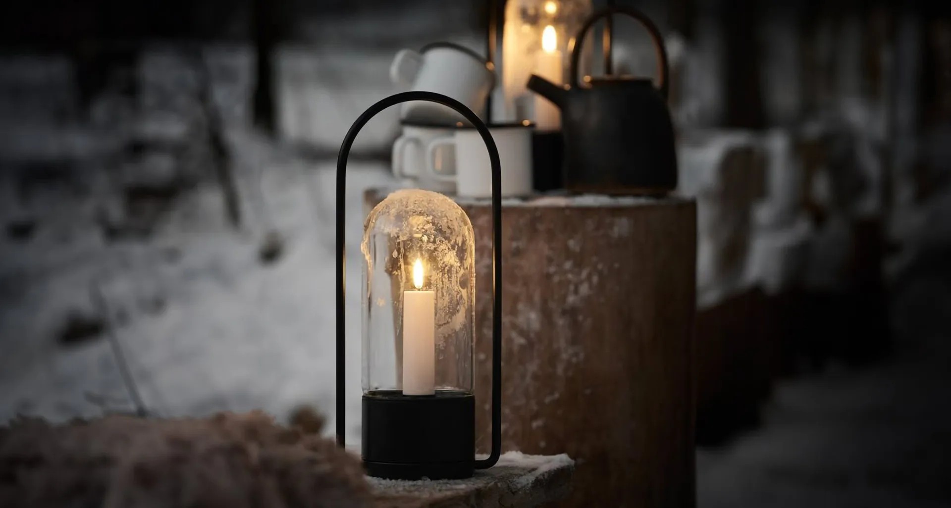 Outdoor holder for lantern 34 cm, Black Uyuni Lighting