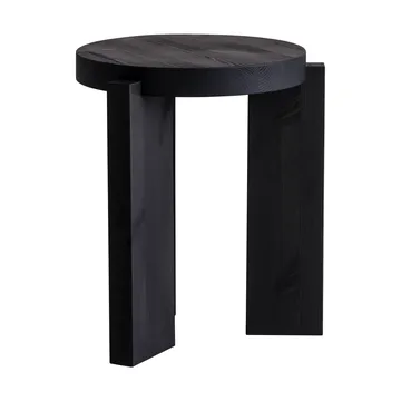 001 Stool round - Black-stained pine, Ø40x44 cm - Vaarnii