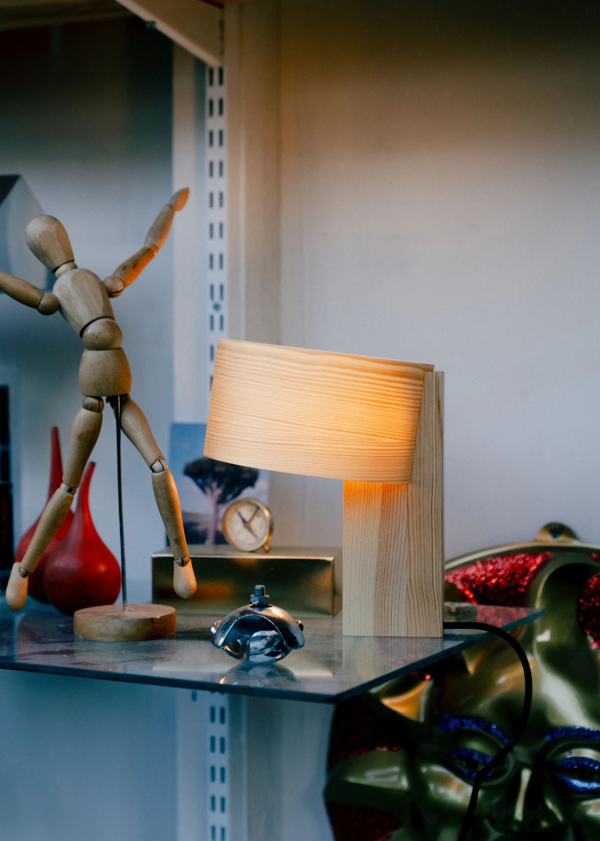 018 Hoop Table Lamp table lamp, Matte oil-waxed pine, 34 cm Vaarnii
