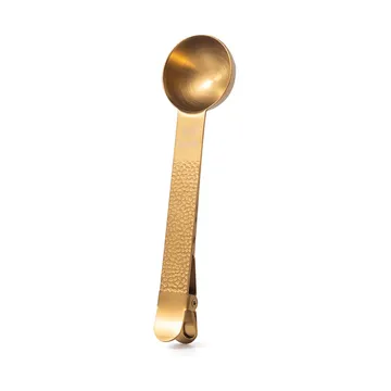 Frost coffee scoop with clip - Brass, 20 ml - Vargen & Thor