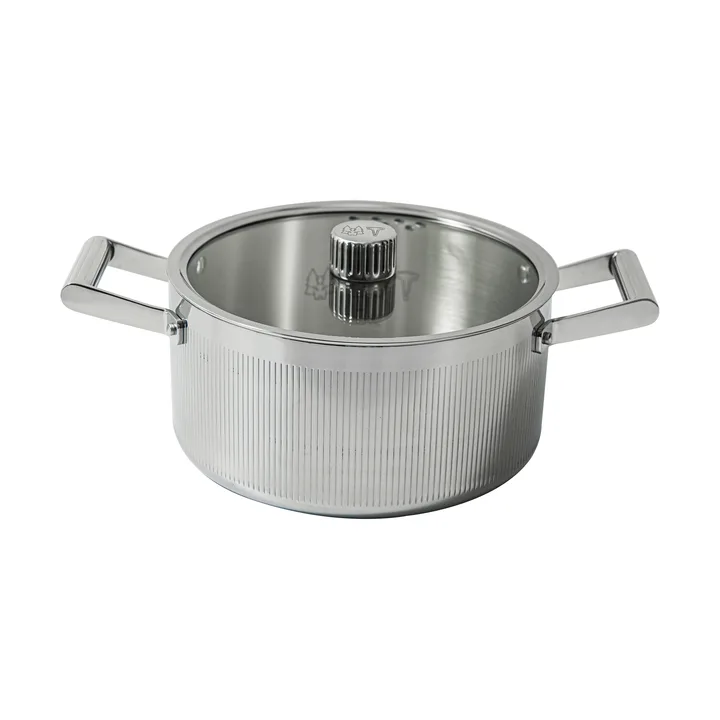 Glima pot - Stainless steel, glass lid, 4 l - Vargen & Thor