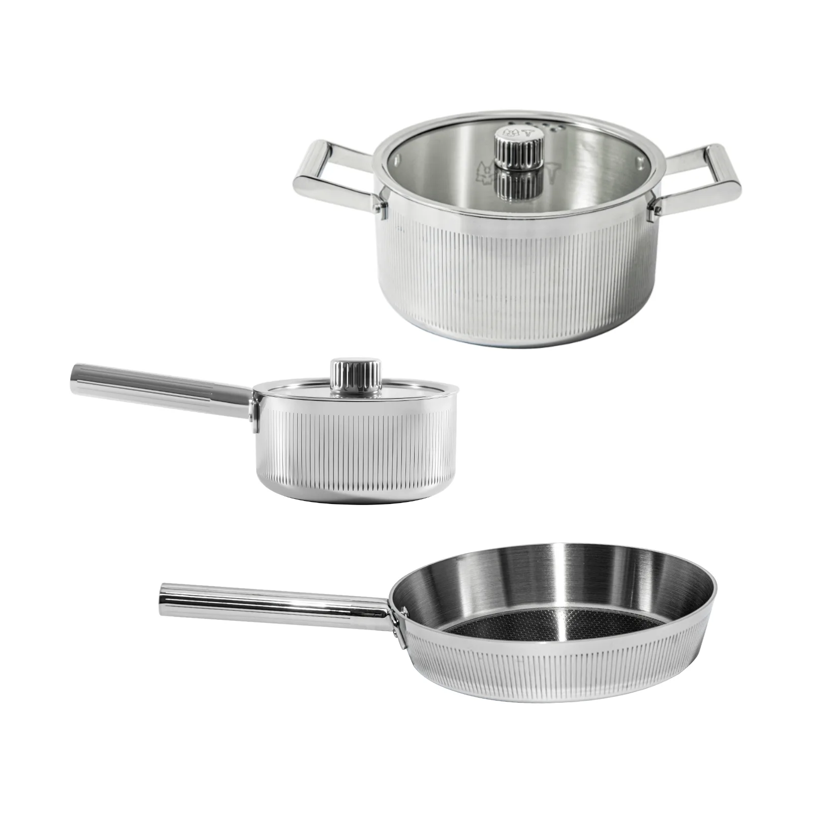 Glima Pro base cookware set, Silver, 5 pieces Vargen & Thor