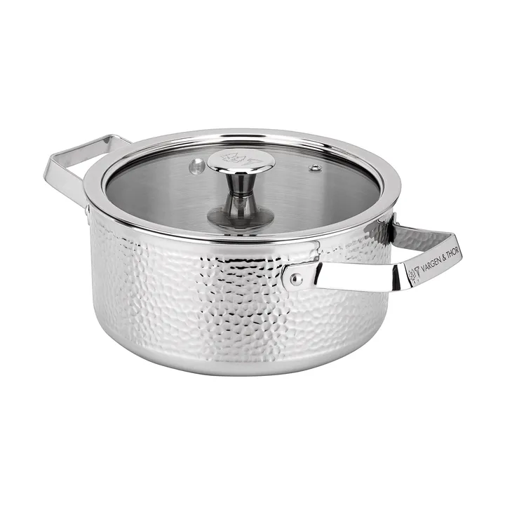 Kroma Bark casserole pot - Polished steel, 2.8 l - Vargen & Thor