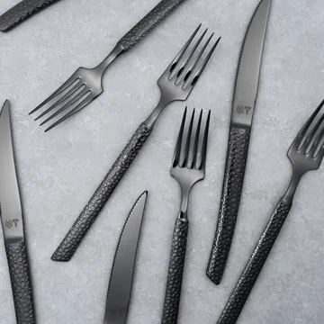 Lava cutlery set - Anthracite, 8 pieces - Vargen & Thor