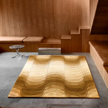 Wave rug 170x240 cm - Yellow - Verpan