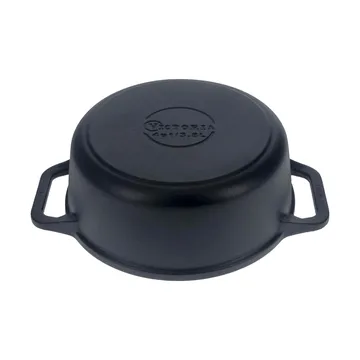 Victoria cast iron casserole with glass lid, enamelled - 3.8 l - Victoria