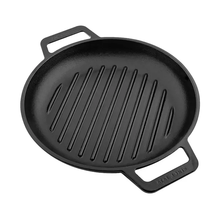 Victoria cast iron grill pan, two handles, enamelled - Ø25 cm - Victoria