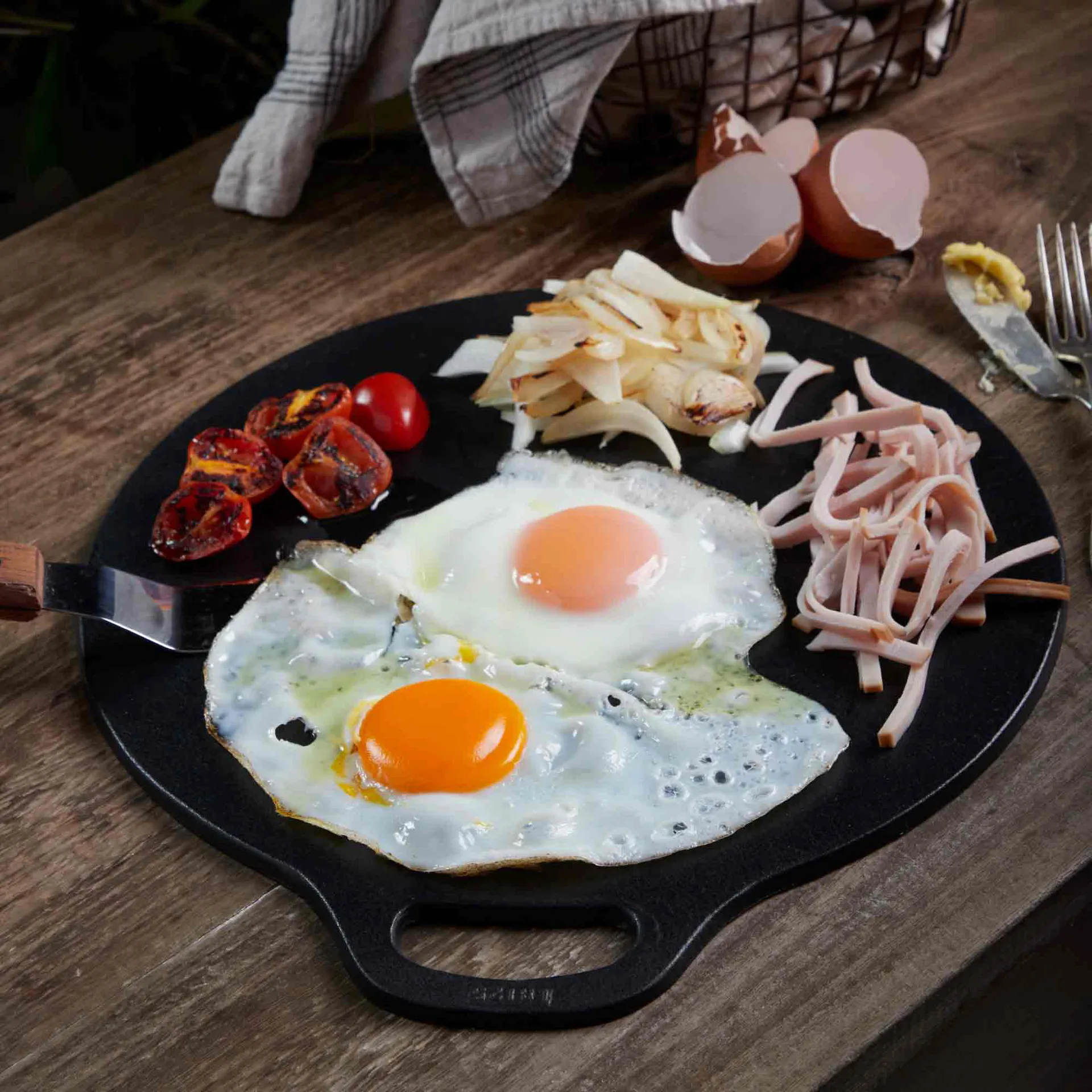 Victoria Tawa cast iron griddle pan, enamelled, Ø30 cm Victoria