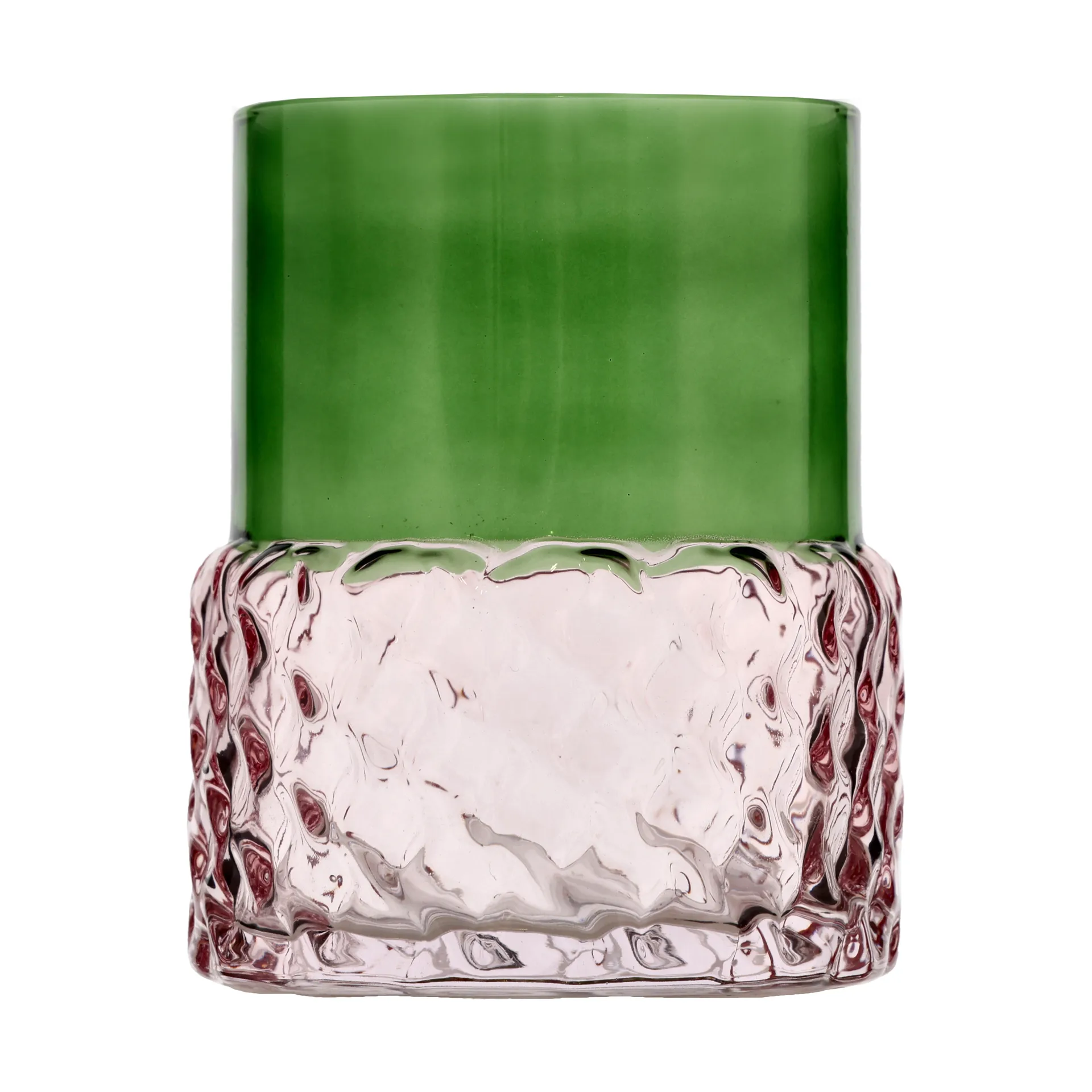 Styles tealight holder Ø7.7x10 cm, Green-pink Villa Collection