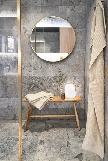 Vardo mirror Ø80 cm - Brass - Villa Collection
