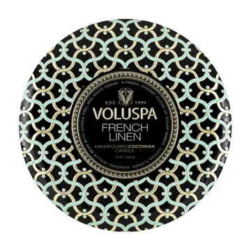 Maison Noir 3-wick Tin scented 40 hours - French Linen - Voluspa