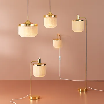 Fringe table lamp - Pale pink - Warm Nordic