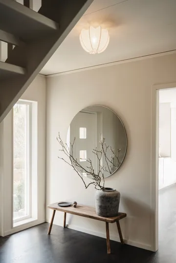 Anna ceiling light mini Ø30 cm - White linen - Watt & Veke