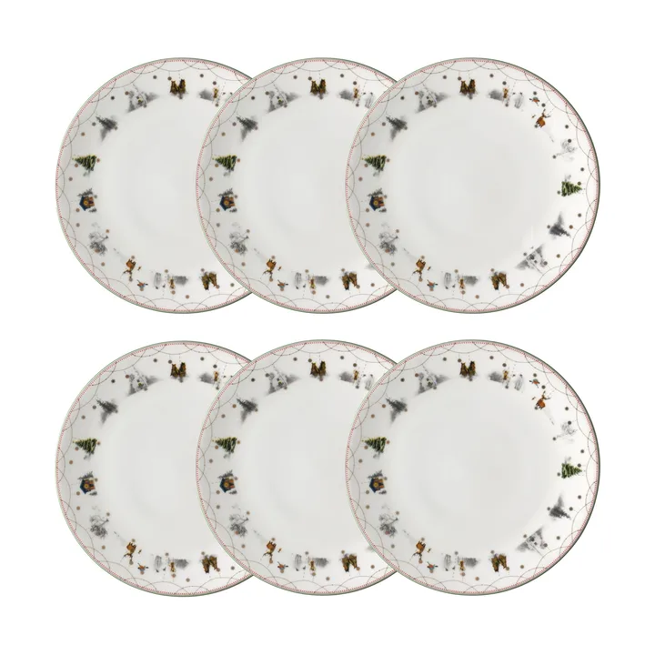 Julemorgen plate Ø28 cm 6-pack - Wik & Walsøe
