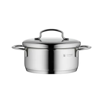 Mini low pot with lid 14 cm - Stainless steel - WMF