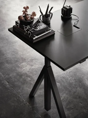 Works height-adjustable desk black 78x160 cm - Works
