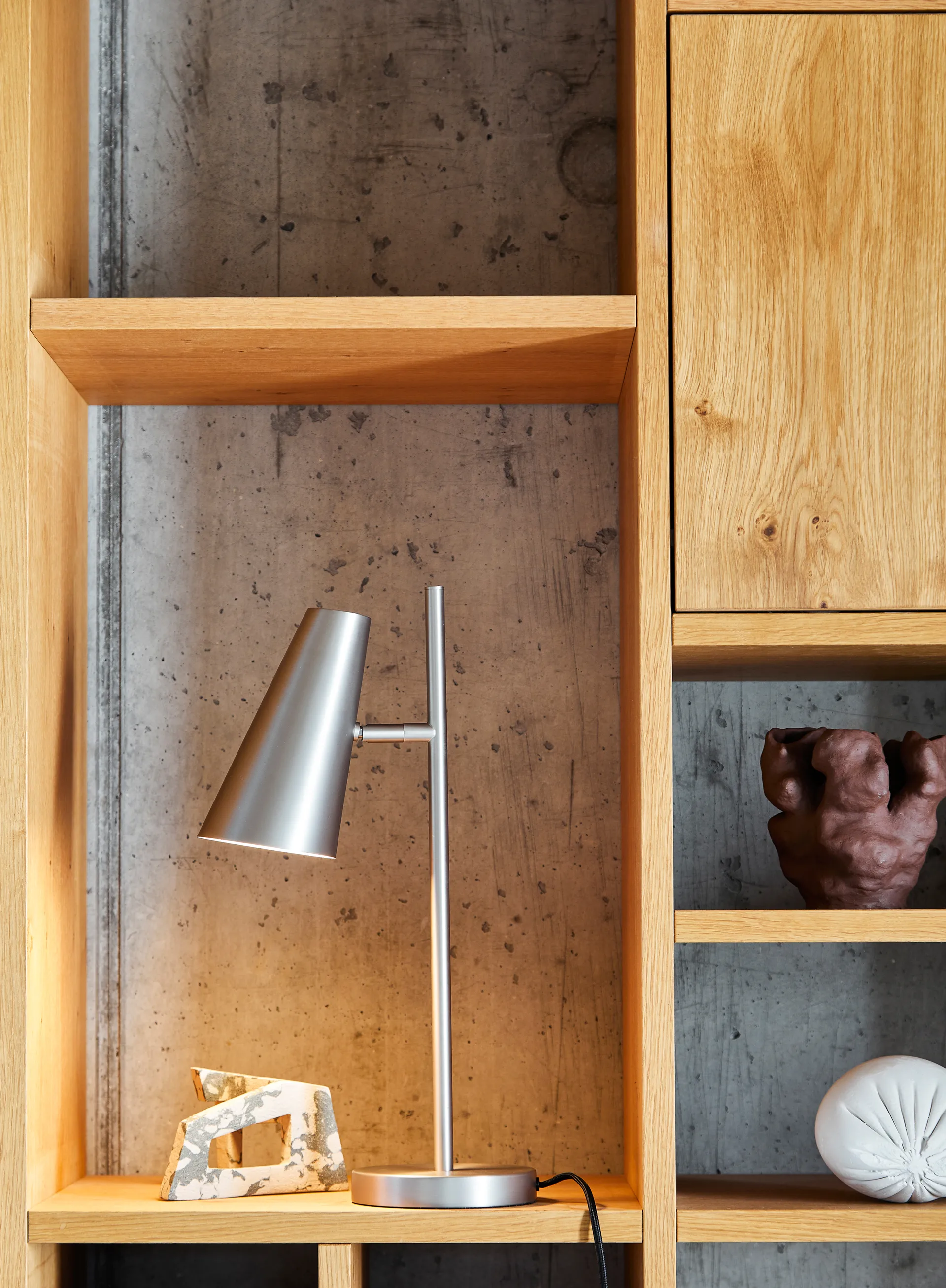 Cono table lamp, Satin Woud