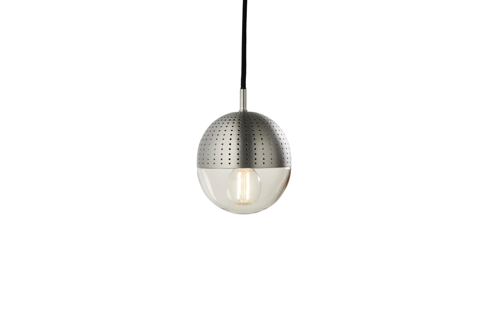 Dot pendant small, Satin Woud