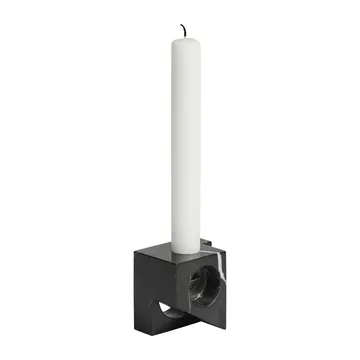 Jeu de dés 2 candle holder marble - Black - Woud