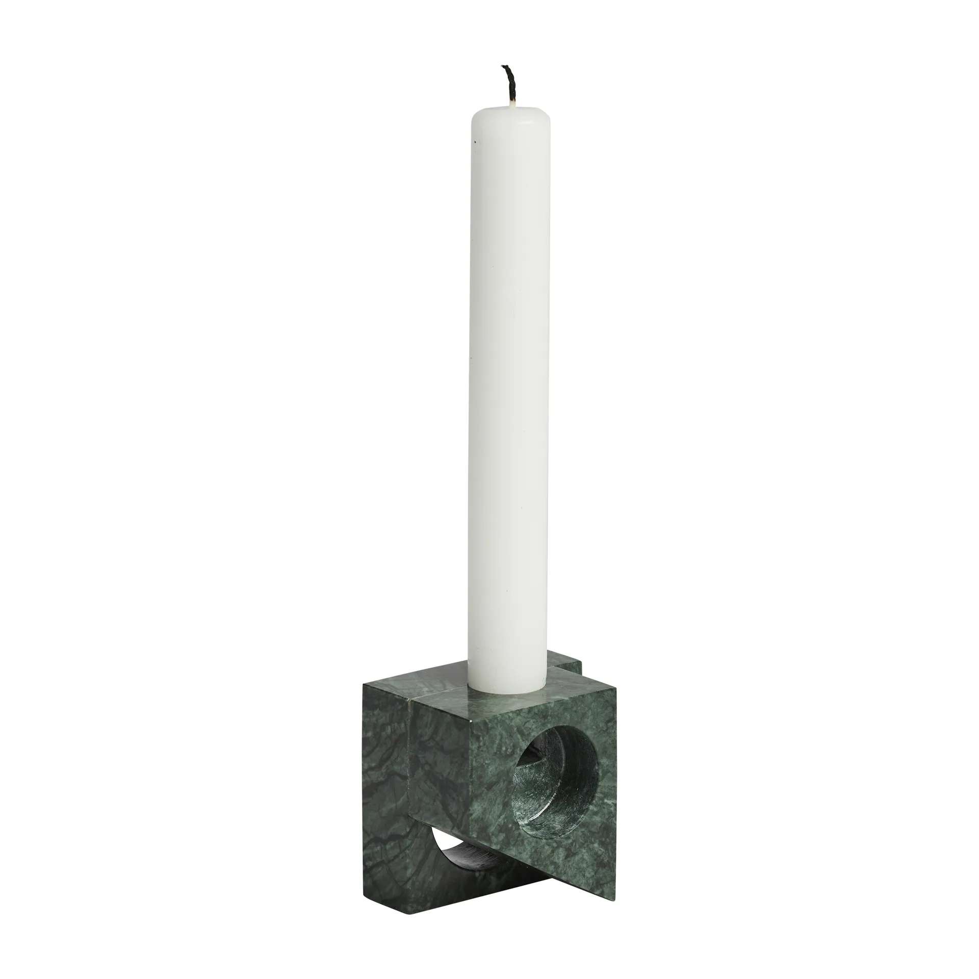 Jeu de dés 2 candle holder marble, Green Woud
