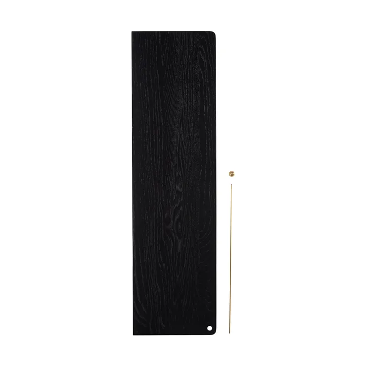 Stedge Add-on shelf - Black oak-brass - Woud