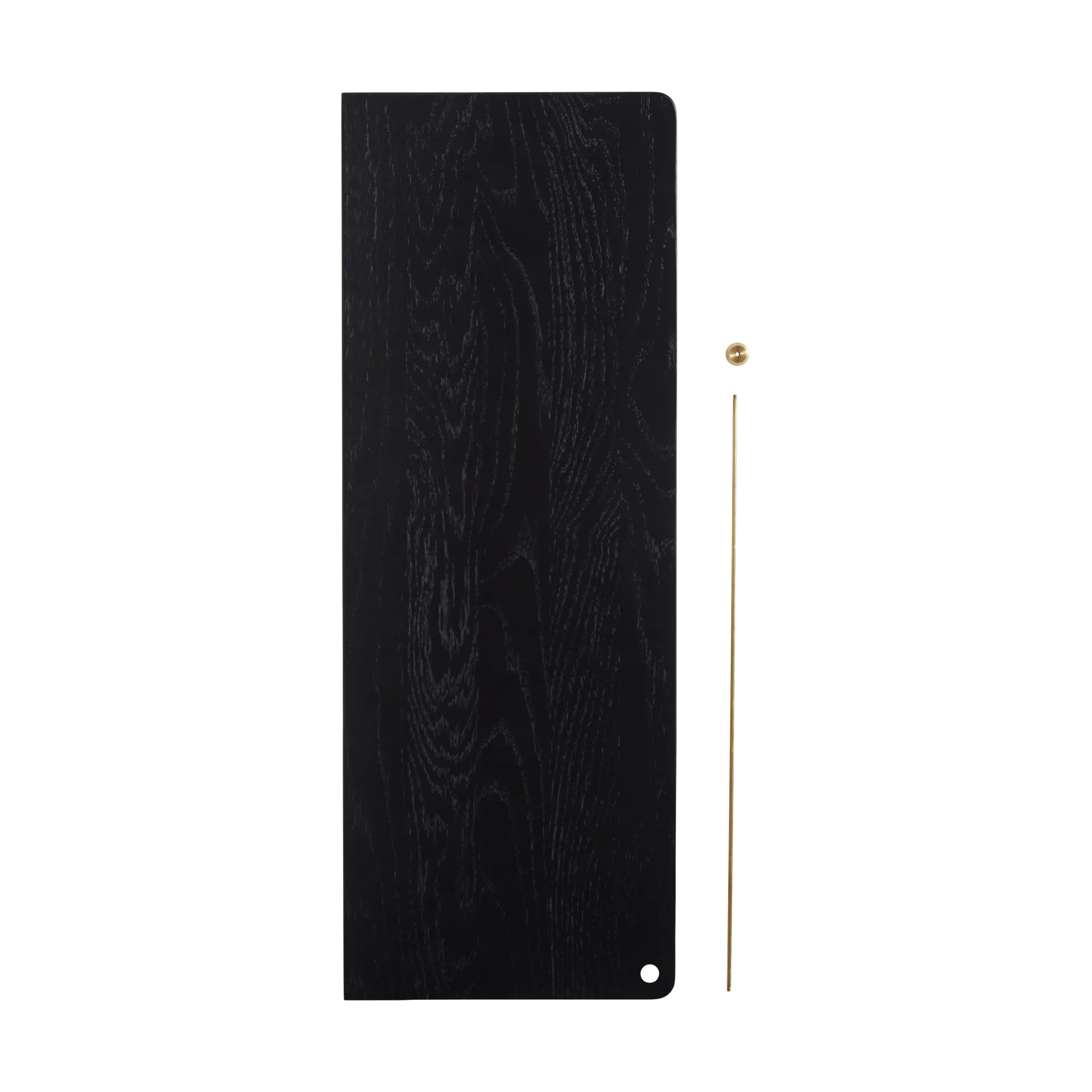 Stedge Add-on shelf, Black oak-brass Woud