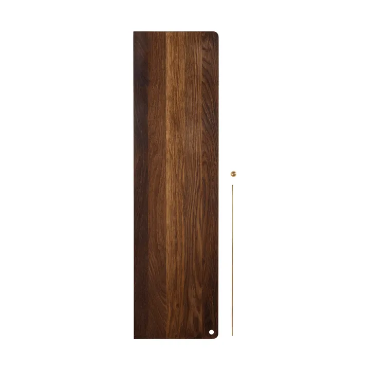 Stedge Add-on shelf - Smoked oak-brass - Woud