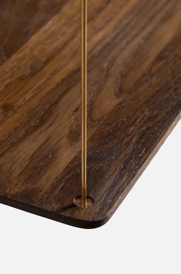 Stedge Add-on shelf - Smoked oak-brass - Woud