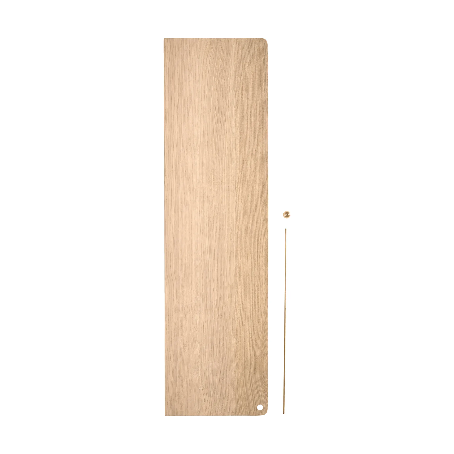 Stedge Add-on shelf, White-pigmented oak-brass Woud