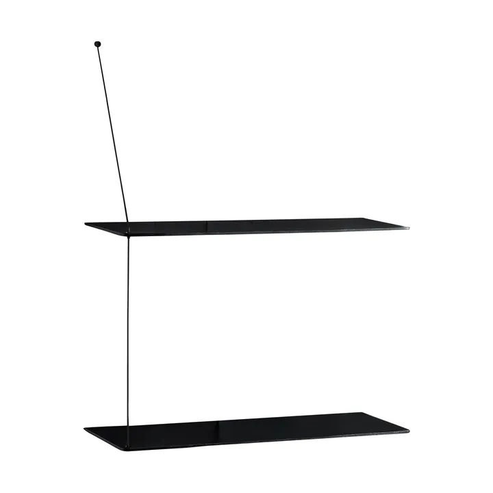 Stedge shelf - Black oak-black, 2 shelves, 60 cm - Woud