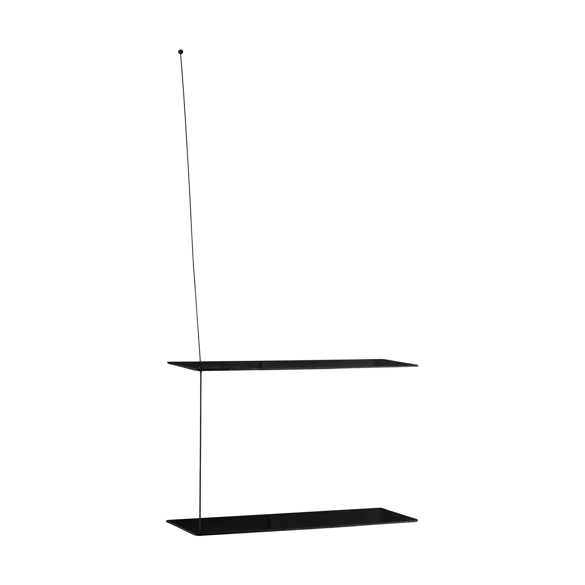 Stedge shelf, Black oak-black, 2 shelves, 60 cm Woud