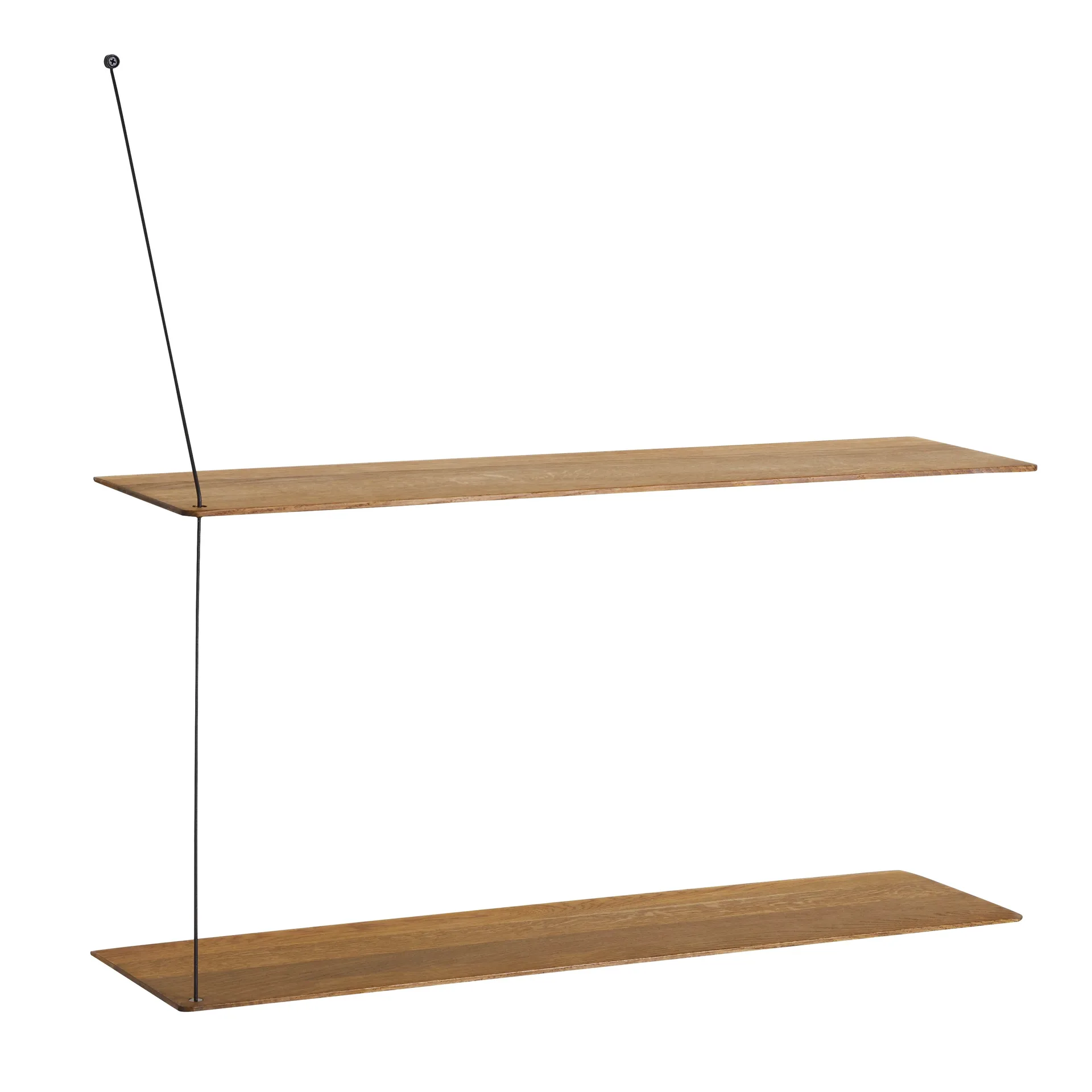 Stedge shelf, Smoked oak-black, 80 cm, 2 shelves Woud Stedge shelf, Smoked oak-black, 80 cm, 2 shelves Woud