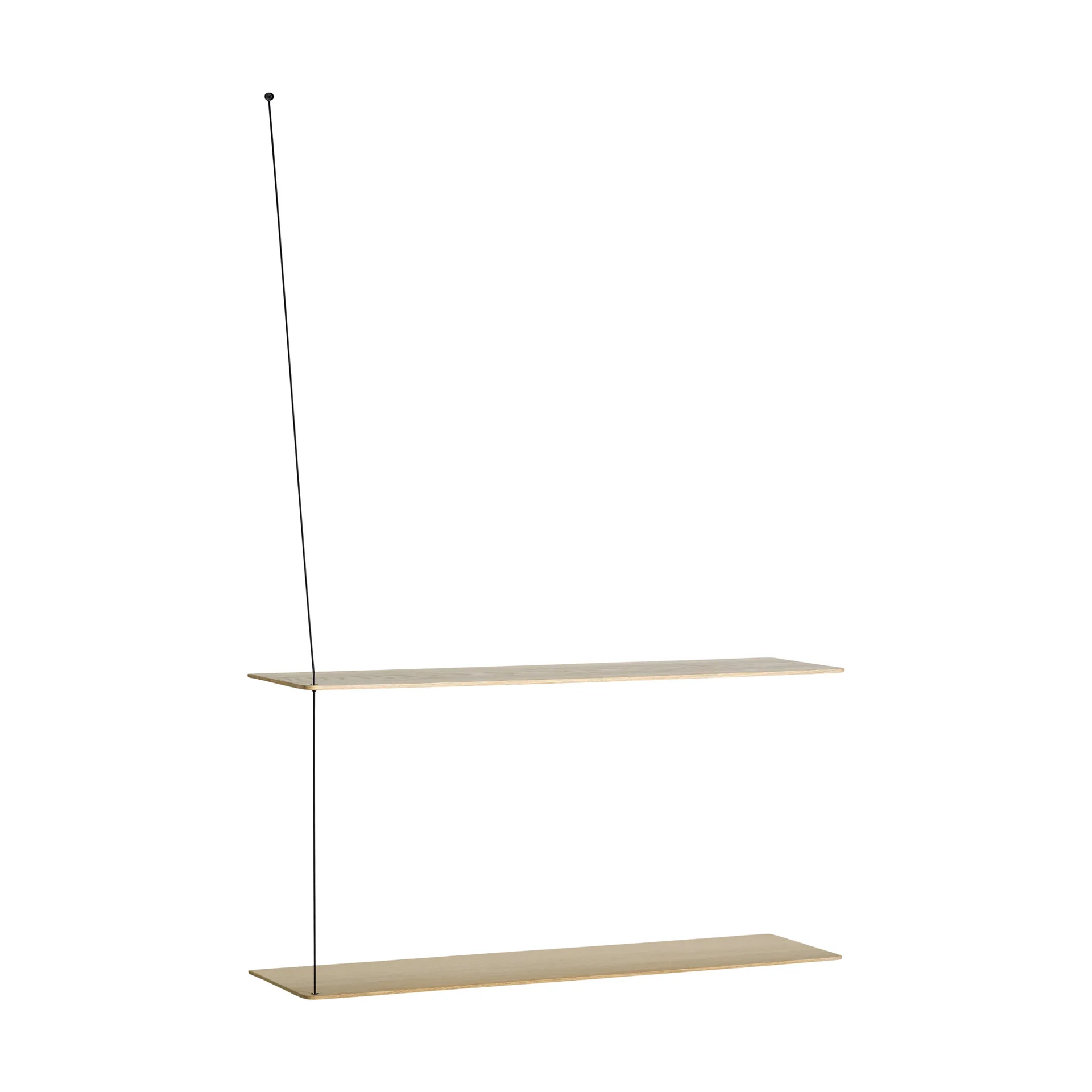 Stedge shelf, White-pigmented oak-black, 80 cm, 2 shelves Woud Stedge shelf, White-pigmented oak-black, 80 cm, 2 shelves Woud