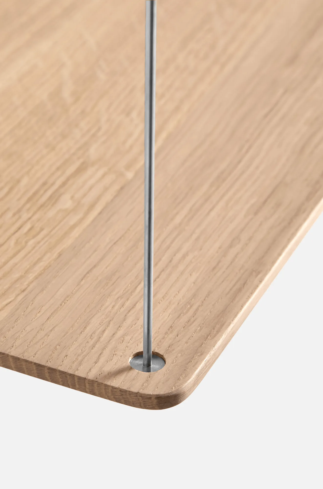Stedge shelf, White-pigmented oak-brushed steel, 80 cm, 3 shelves Woud