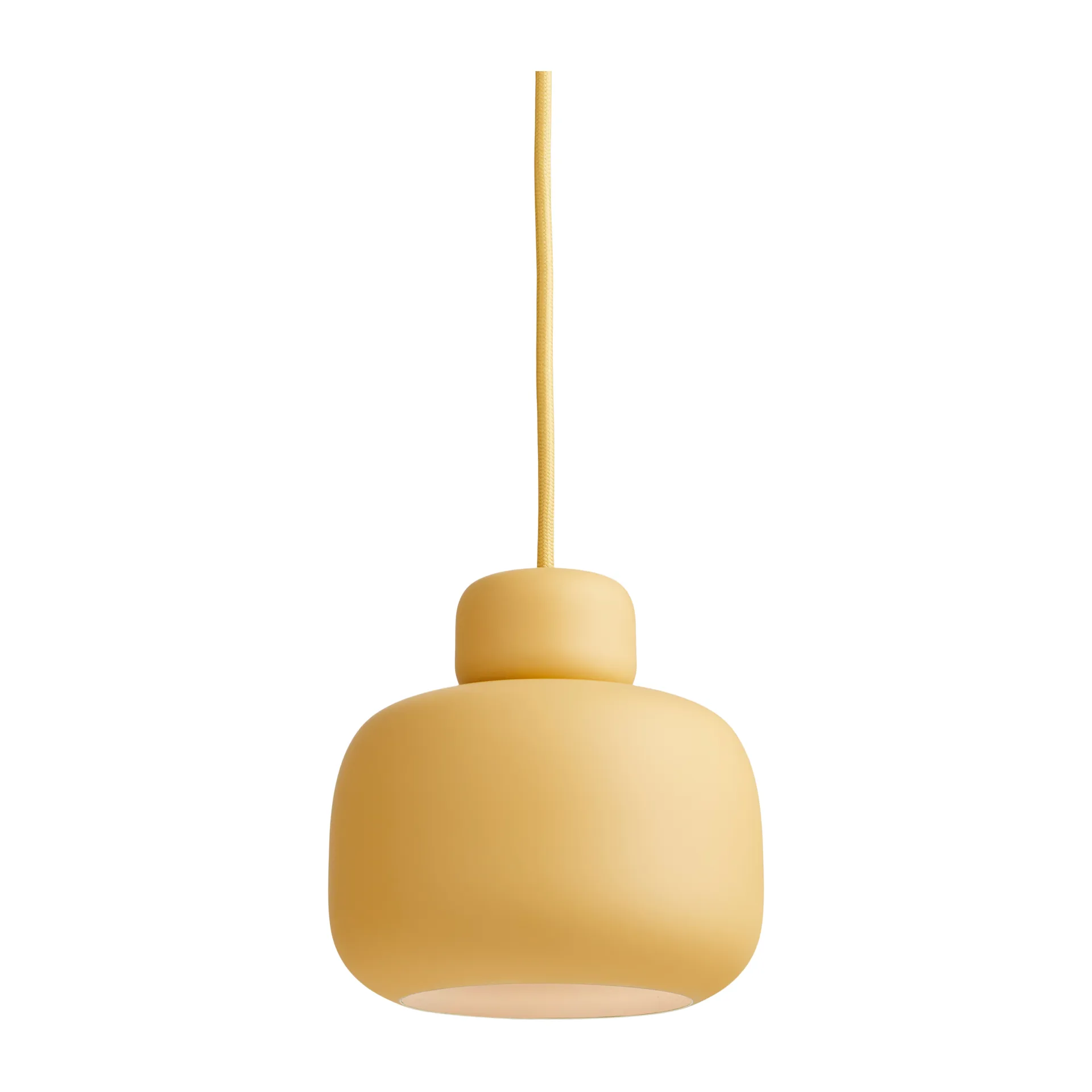 Stone ceiling lamp small, Mustard yellow Woud