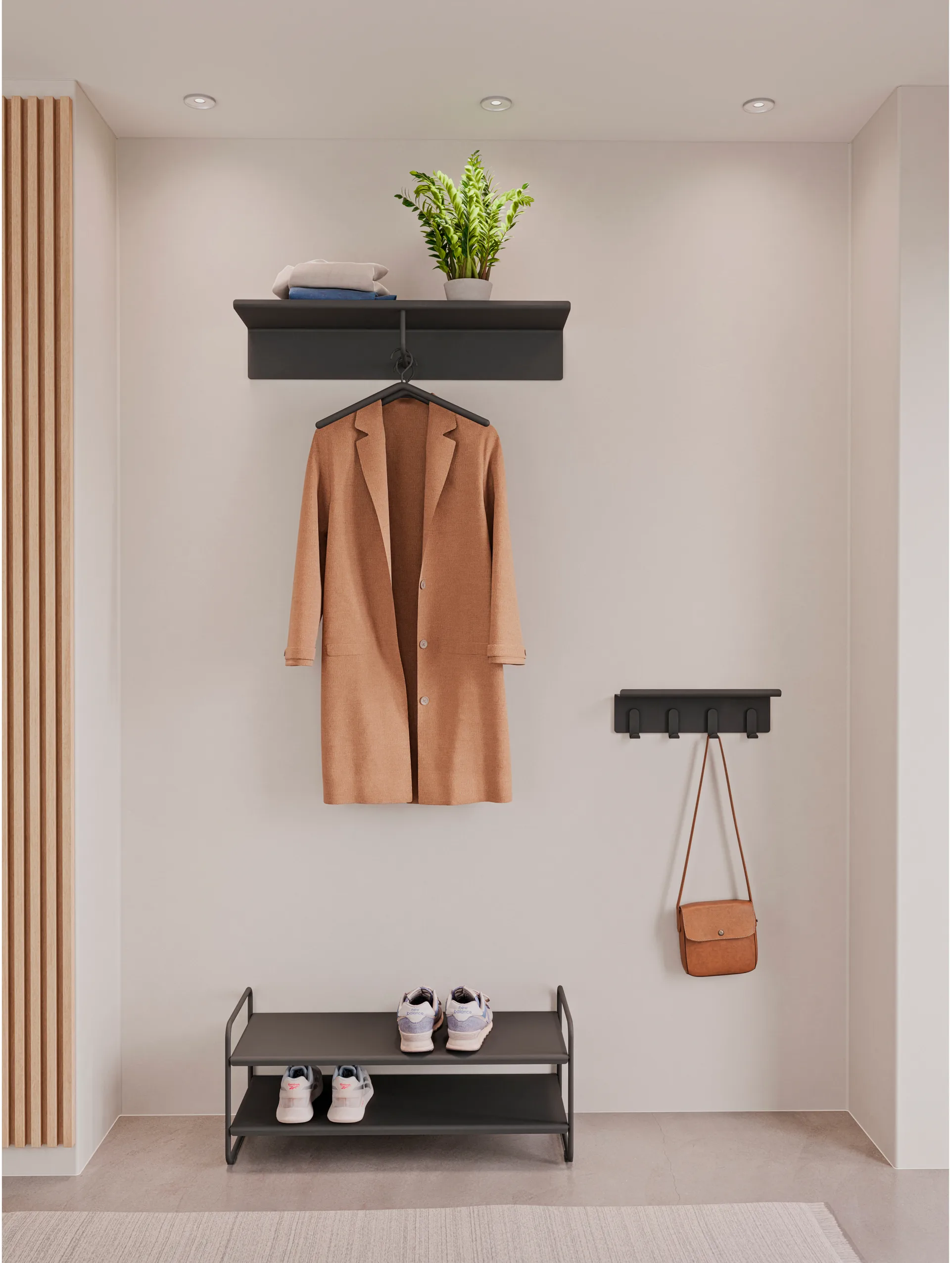 A-Coat rack hat shelf, Svart Zone Denmark
