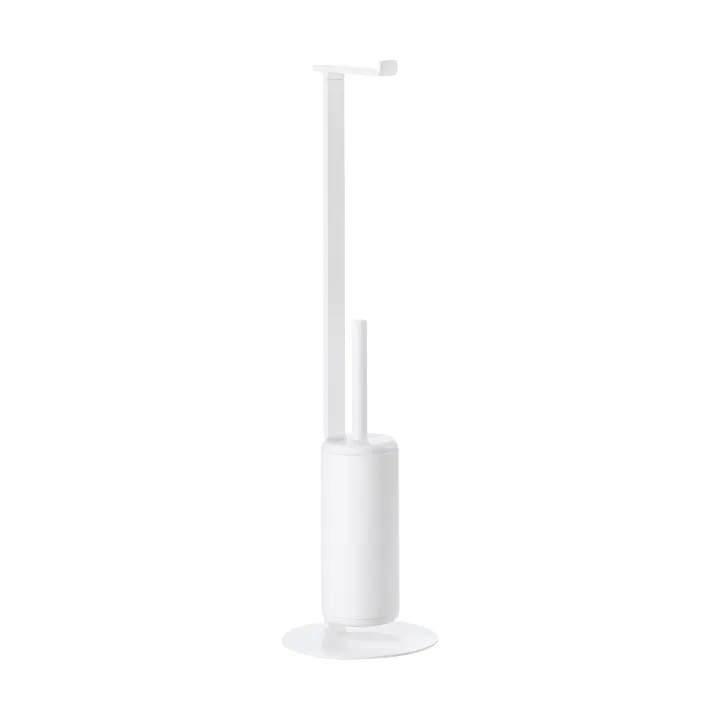 Rim toilet roll holder with brush - White - Zone Denmark