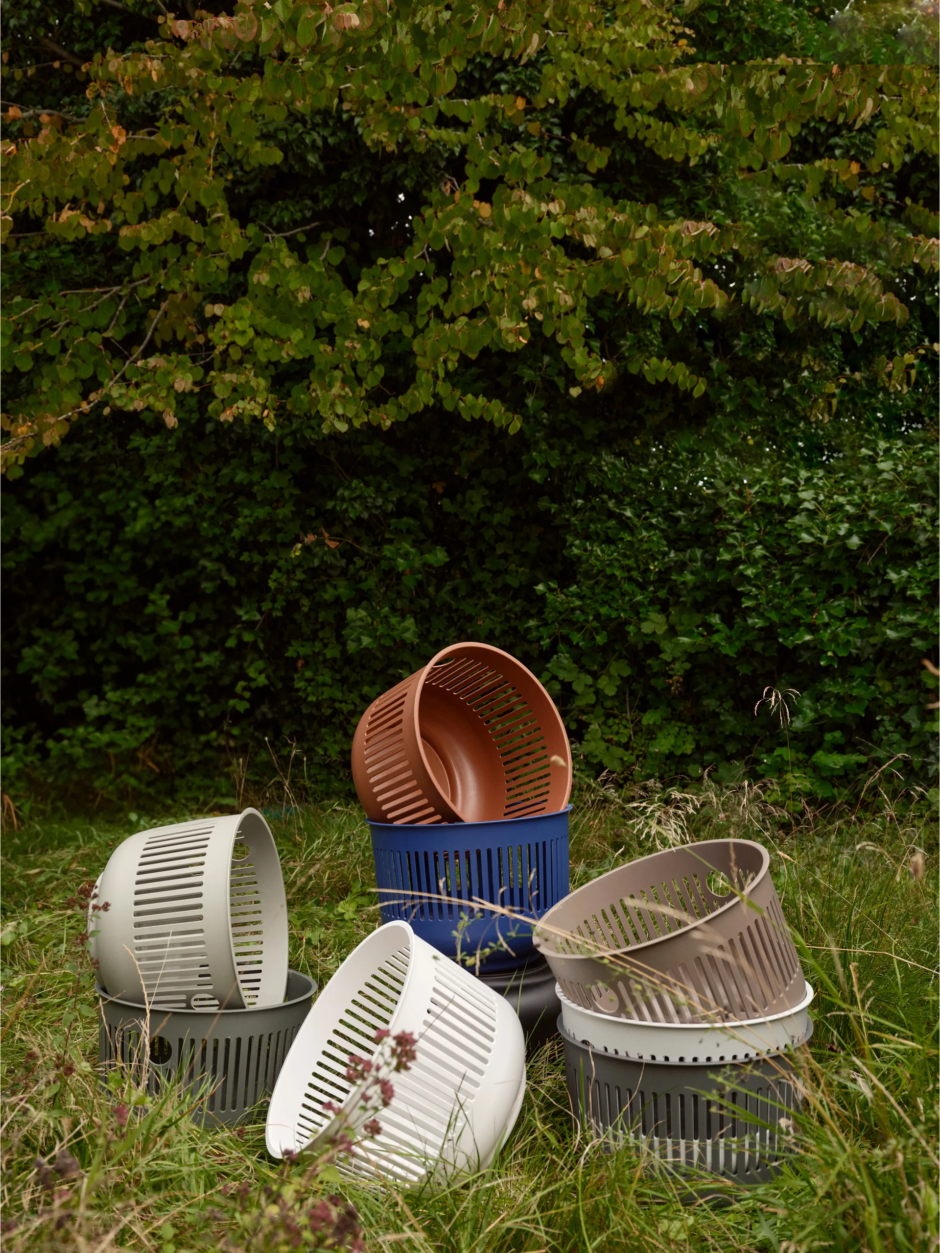 Ume laundry basket Ø40x29 cm, Taupe Zone Denmark
