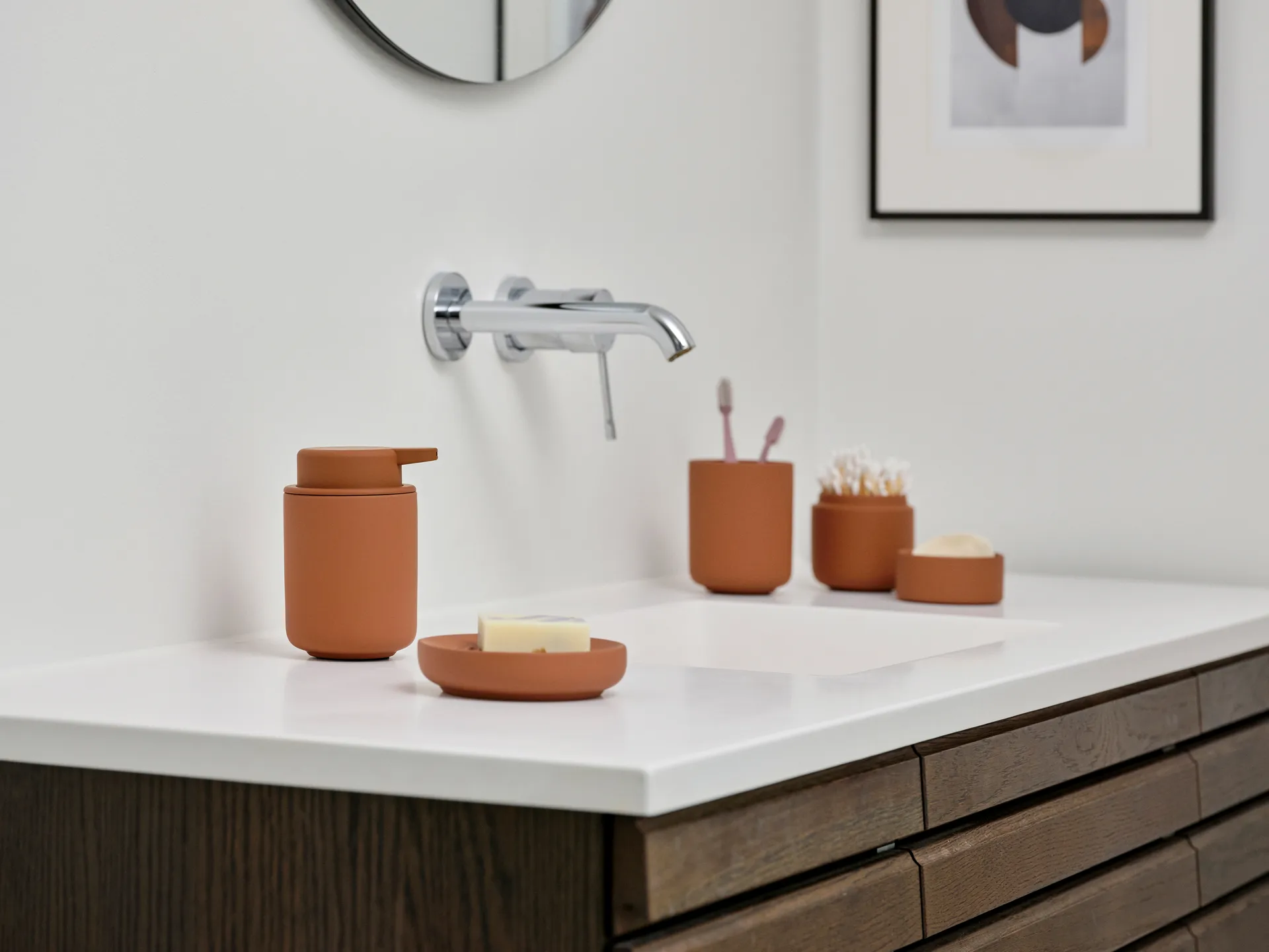 Ume soap dispenser, Terracotta Zone Denmark