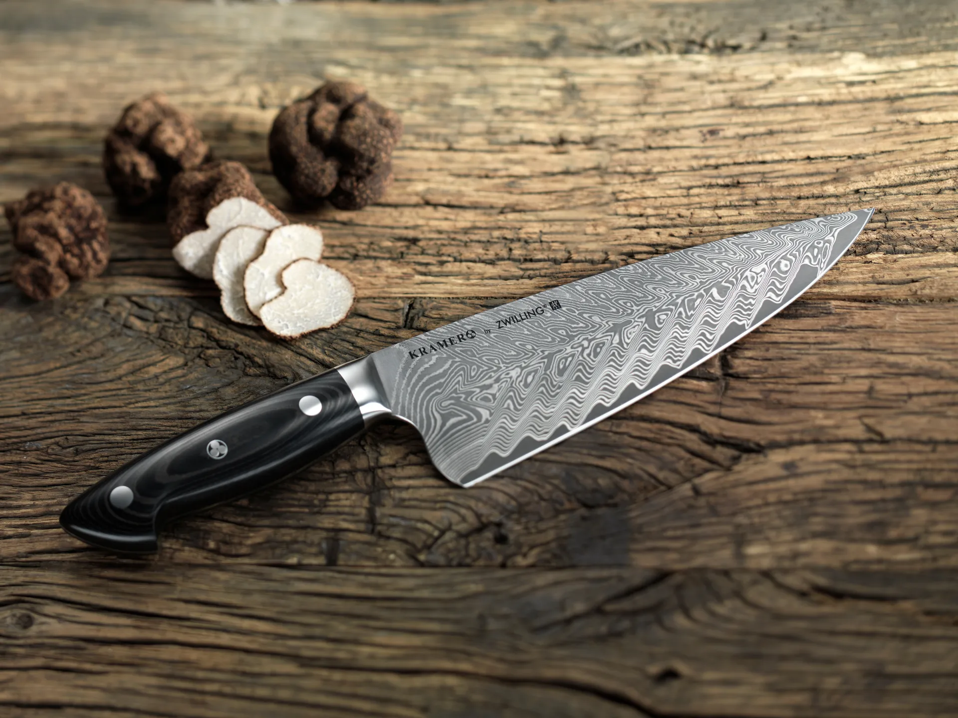 Zwilling Kramer euro stainless carving knife 23 cm, Damascus-black Zwilling