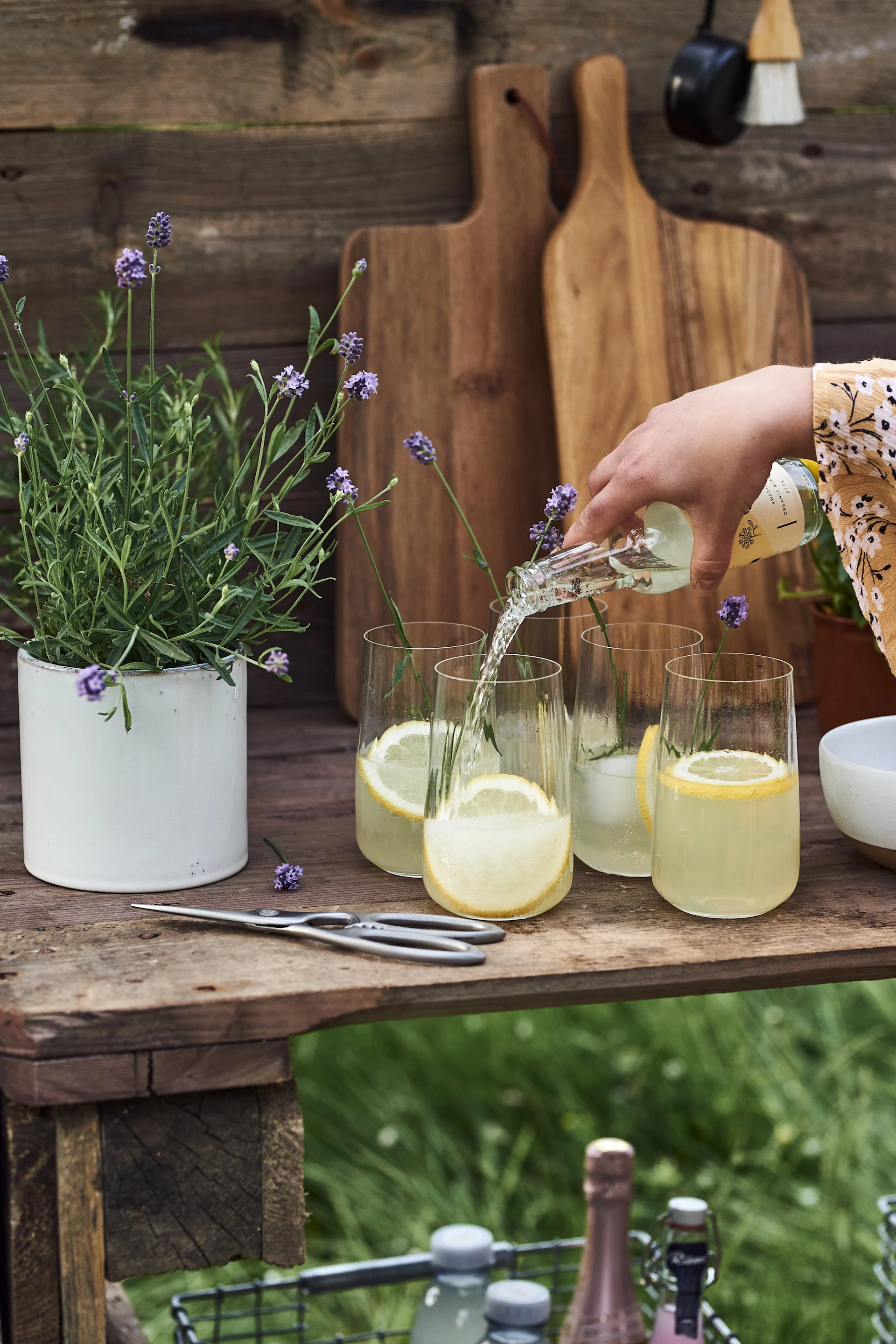 Refreshing homemade lemonade from your simple DIY outdoor kitchen is the perfect way to welcome your guests this summer.